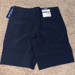 Izod Men's Dark Blue Flat Front Shorts
